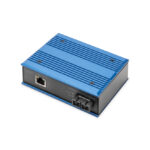 Imagen del Digitus Convertidor Industrial de Medios Gigabit RJ45, SC, que puede alcanzar hasta 20 km de distancia. SKU: DN-652102-1.