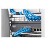 Conmutador Gigabit de 8 puertos no gestionado Digitus, modelo DN-80114, para redes rápidas y eficientes en un formato compacto de 10 pulgadas.