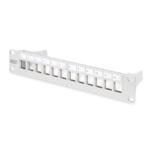 Imagen del panel de conexión modular Digitus de 8 puertos, SKU DN-91419. Ideal para sistemas de red eficientes y compactos.
