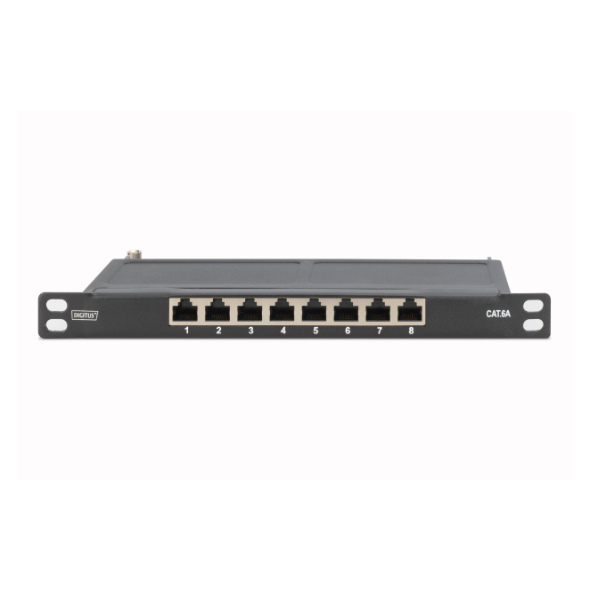 Digitus CAT 6A Slim Patch Panel, blindado, 8 puertos, 0,5 U, 10″, negro 3 Digitus CAT 6A Slim Patch Panel, usuarios ideales