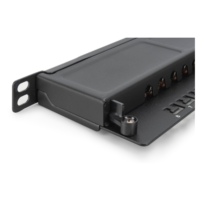 Digitus CAT 6A Slim Patch Panel, blindado, 8 puertos, 0,5 U, 10″, negro 5 Razones para comprar Digitus CAT 6A Slim Patch Panel
