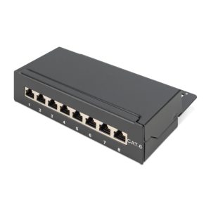 Digitus Panel de conexión de sobremesa CAT 6 de clase E apantallado, SKU DN-91608SD, ideal para conexiones de red de alta velocidad.