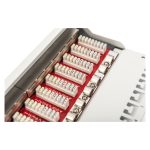 Imagen del Digitus Panel de conexión CAT 6A apantallado, con 12 puertos de 1UA, de 10 pulgadas en color gris, SKU DN-91612S-EA-G