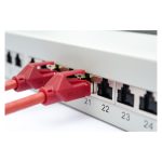 Digitus Panel de Conexión CAT 6A apantallado clase EA con SKU DN-91624S-EA, ideal para redes de alto rendimiento.