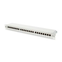 Digitus DN-91624S 1U Patch Panel con 24 puertos RJ45 para montaje en rack, SKU DN-91624S-EC