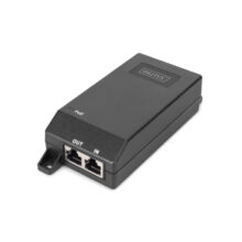 Digitus Inyector PoE+ Gigabit Ethernet, compatible con estándar 802.3at, proporciona 30W de potencia para dispositivos, SKU: DN-95103-3