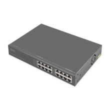 inyector Ethernet PoE+ Digitus de 8 puertos, estándar 802.3bt, 250 vatios de potencia, SKU DN-95118
