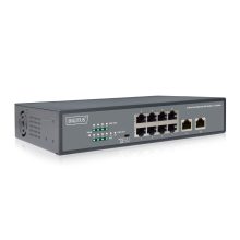 Switch Gestionado Digitus DN-95323-1 con 8 puertos Gigabit Ethernet y PoE, ideal para redes empresariales