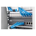 Conmutador de la marca Digitus modelo Gigabit Ethernet PoE+ con 8 puertos, adecuado para redes y equipos L2+ Managed. SKU: DN-95331