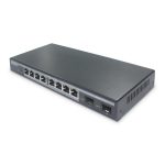 Conmutador Gigabit PoE gestionado Digitus con 8 puertos y 2 módulos SFP, modelo DN-95344, ideal para redes empresariales
