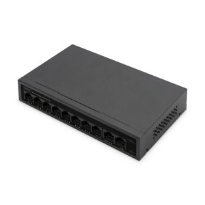Conmutador Gigabit PoE de Digitus con 8 puertos PoE más 2 puertos adicionales, SKU DN-95357