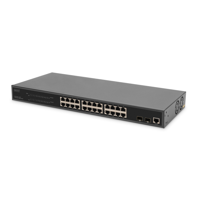 Digitus Conmutador PoE L2 Managed Gigabit Ethernet de 24 puertos 4 Digitus Conmutador PoE L2 Managed Gigabit Ethernet en rack