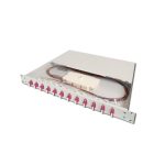 Digitus Caja de Empalme de Fibra Óptica, 1U, equipada con conectores LC y especificación OM4, SKU DN-96331-4