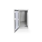 Carcasa de ordenador Digitus con puerta de vidrio, ruedas, cerraduras y rendijas de ventilación, SKU DN-CC 9001