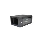 Digitus DN-W19 04U/450/B, armario rack 4U de montaje en pared en color negro, ideal para optimizar el espacio.