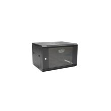 Digitus DN-W19 06U/450/B, armario rack 6U para montaje en pared, color negro, con 450mm de profundidad