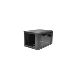 Digitus DN-W19 06U/450/B, armario rack 6U para montaje en pared, color negro, con 450mm de profundidad