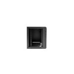 Armario rack 9U de pared en color negro, modelo Digitus DN-W19 09U/450/B, SKU DN-W19 09U/450/B