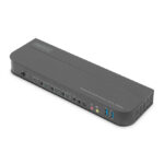 Digitus Conmutador KVM con 4 puertos de entrada DisplayPort, salida DisplayPort/HDMI, resolución 4K a 60Hz, SKU DS-12890
