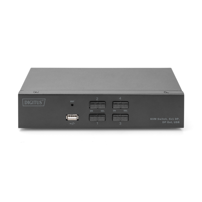 Digitus Conmutador KVM, 4x1 DP, DP Out, USB 1 Digitus Conmutador KVM, 4x1 DP, DP Out, USB