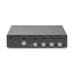 Digitus Conmutador KVM modelo DS-12891 con 4 entradas y 1 salida DisplayPort, conexiones USB