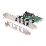 Tarjeta exprés de 4 puertos de Digitus, versión PCI 3.0, SKU DS-30221-1