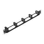 Imagen del Digitus TN-19-ORG-1U-P-BK, un organizador de cables para bastidores, ideal para gestión profesional de cables en servidores.