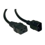 Cable de alimentación Eaton IEC C14 a IEC C19, negro, 10/16 A, 2 metros SKU 66029