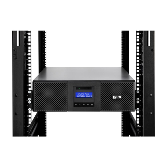Eaton 9E6KIR sistema de alimentación ininterrumpida (UPS) Doble conversión (en línea) 6 kVA 5400 W 1 salidas AC 1 Eaton 9E6KIR UPS con 1 salida AC