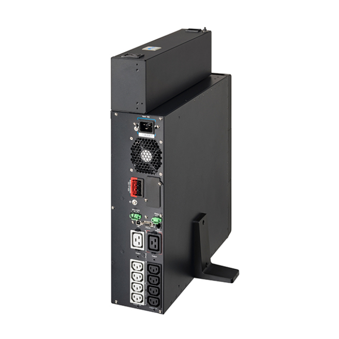 Eaton 9PX1500IRTM sistema de alimentación ininterrumpida (UPS) Doble conversión (en línea) 1,5 kVA 1500 W 8 salidas AC 4 Eaton 9PX1500IRTM - Vista completa del sistema en configuración de torre.