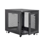 Gabinete Tripp Lite SR12UB de 12U, ideal para servidores, color negro, SKU SR12UB