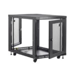 Gabinete Tripp Lite SR12UB de 12U, ideal para servidores, color negro, SKU SR12UB