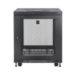 Gabinete Tripp Lite SR12UB de 12U, ideal para servidores, color negro, SKU SR12UB