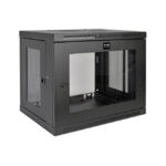 Gabinete de red Tripp Lite SRW9UG Smartrack 9U de bajo perfil con ajuste de profundidad y ventana de acrílico transparente
