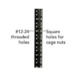 Gabinete de red Tripp Lite SRW9UG Smartrack 9U de bajo perfil con ajuste de profundidad y ventana de acrílico transparente