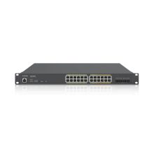EnGenius ECS2528FP switch gestionado L2+ Gigabit Ethernet (10/100/1000), con función de energía sobre Ethernet (PoE) en color negro. SKU: ECS2528FP.