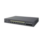 Vista del EnGenius ECS5512FP, un switch gestionado L2+ con Ethernet 10G y soporte PoE, SKU ECS5512FP
