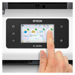 Escáner Epson WorkForce DS-900WN con alimentación por hojas, resolución de 600 x 600 DPI, tamaño A4, color blanco. SKU: B11B276401.