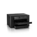 Vista frontal de la impresora de inyección de tinta Epson WorkForce WF-7310DTW con capacidad A3 y resolución de 4800 x 2400 DPI. SKU: C11CH70402