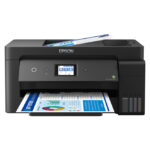 Impresora Epson EcoTank L14150 con inyección de tinta, resolución de 4800 x 1200 DPI, velocidad de 38 ppm, y conectividad WiFi. SKU: C11CH96402