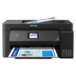 Impresora Epson EcoTank L14150 con inyección de tinta, resolución de 4800 x 1200 DPI, velocidad de 38 ppm, y conectividad WiFi. SKU: C11CH96402