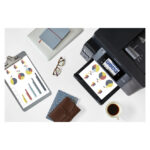 Vista frontal de la impresora Epson EcoTank L6570 con 1200 x 2400 DPI, 32 ppm y conectividad Wifi (SKU: C11CJ29402)