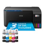 Impresora Epson EcoTank L3271 de inyección de tinta, resolución de 5760 x 1440 DPI, 33 ppm, conectividad WiFi. SKU: C11CJ67435