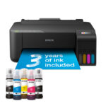 Epson EcoTank L1270 impresora de inyección de tinta color. Impresión a una resolución de 5760 x 1440 DPI, tamaño A4, conectividad WiFi. SKU: C11CJ71407