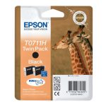 Epson Giraffe T0711H doble cartucho de tinta negra, SKU C13T07114H20