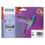 Pack de tinta Epson Hummingbird Multipack T0807 de 6 colores, SKU C13T08074011