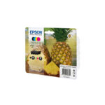 Cartucho de tinta Epson 604 de cuatro piezas, con rendimiento estándar y colores negro, cian, magenta, amarillo. SKU: C13T10G64010