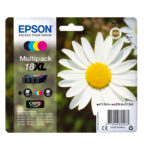 Set de tinta Epson Daisy Multipack 18XL de 4 colores alta capacidad, SKU C13T18164012