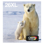 Paquete múltiple de cartuchos Epson Polar Bear de 4 colores 26XL EasyMail, SKU C13T26364511, alto rendimiento.