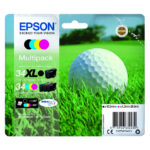 Epson cartucho de tinta original de alto rendimiento (XL) en colores negro, cian, magenta y amarillo, SKU: C13T34794010